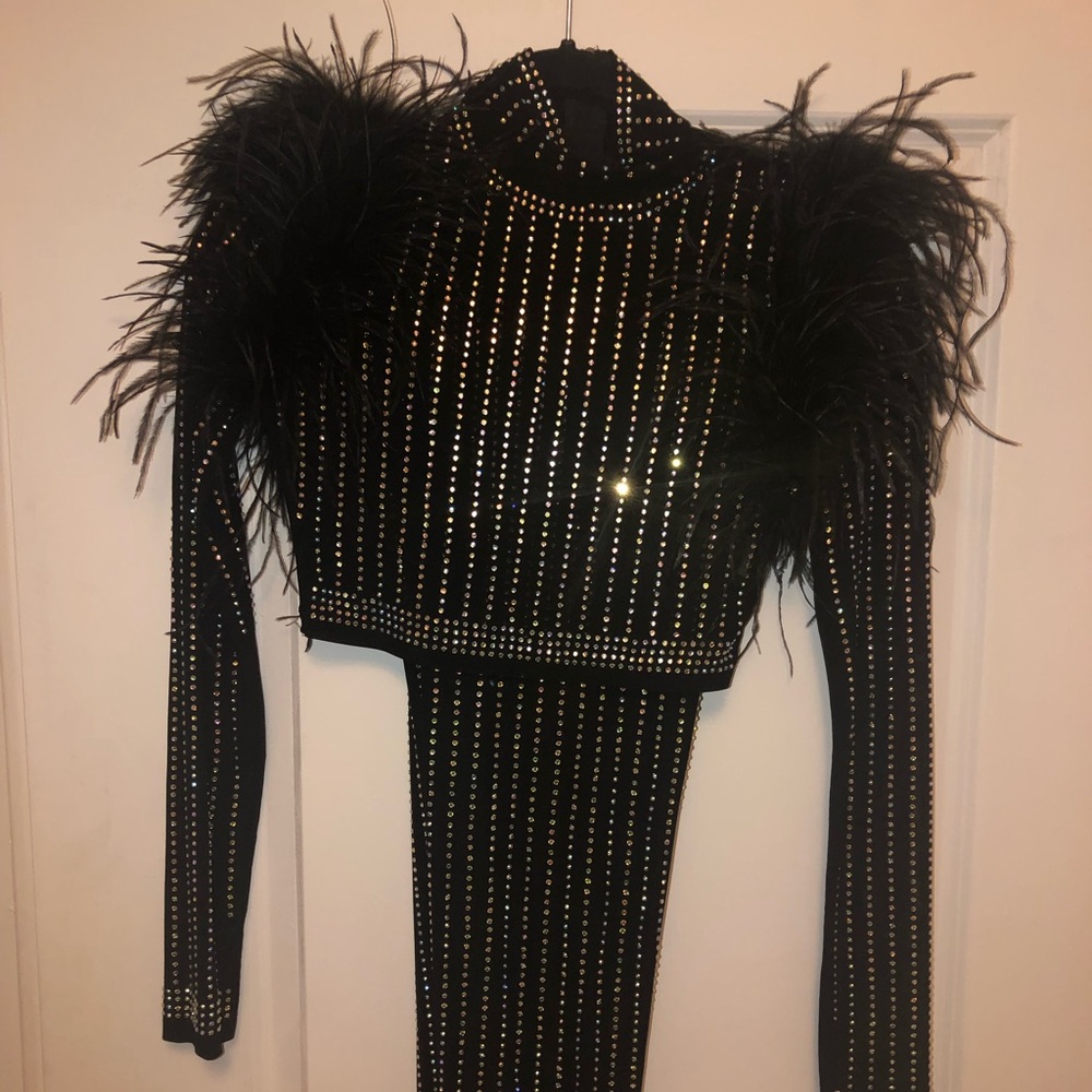 Rhinestone and fur set